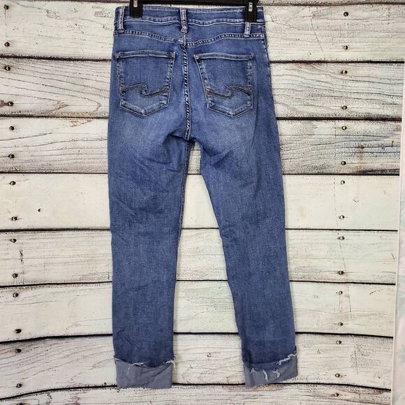 Silver Jeans Co. Avery Straight Women’s Jeans W28 L27 Medium Wash Stretch - Picture 3 of 7